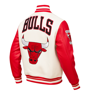 Pro Standard CHICAGO BULLS RETRO CLASSIC RIB WOOL VARSITY JACKET