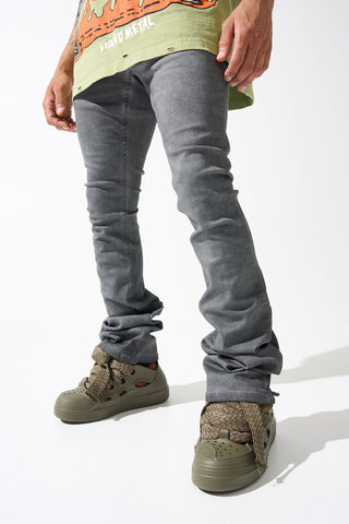 SERENEDE Lead Stacked Jeans (GREY)