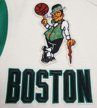 Pro Standard BOSTON CELTICS RETRO CLASSIC RIB WOOL VARSITY JACKET