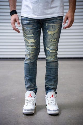 Damati ALVARO PREMIUM STRETCH STRAIGHTFIT DENIM (DIRTY BLUE)