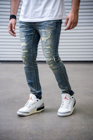 Damati ALVARO PREMIUM STRETCH STRAIGHTFIT DENIM (DIRTY BLUE)
