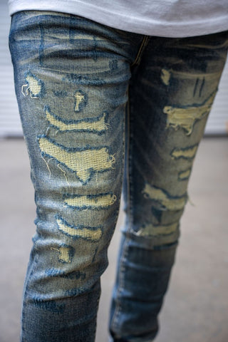 Damati ALVARO PREMIUM STRETCH STRAIGHTFIT DENIM (DIRTY BLUE)