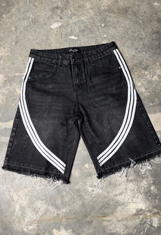 Prestige Striped Jorts (Black)