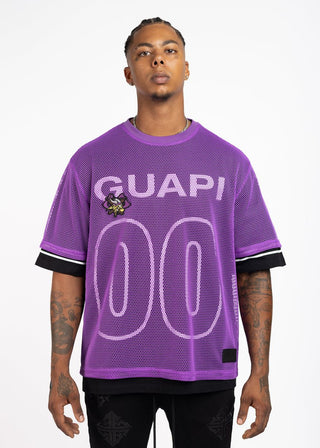 GUAPI Electric Purple Mesh Football Tee (Electric Purple)