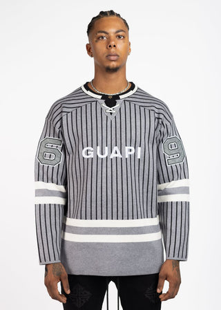 GUAPI Shark Grey Knit Hockey Jersey (Grey)