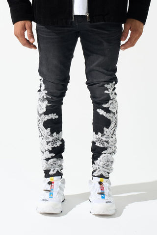 SERENEDE & Wisdom Jeans (floral/Blk/lace)