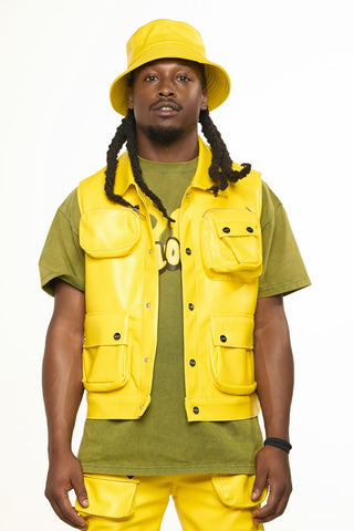 PHEELINGS FLOAT ON CARGO LEATHER VEST (CANARY YELLOW)