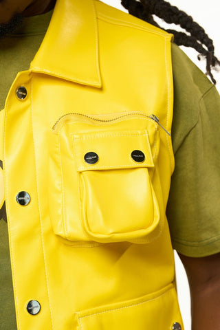 PHEELINGS FLOAT ON CARGO LEATHER VEST (CANARY YELLOW)