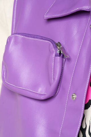 PHEELINGS FLOAT ON CARGO LEATHER VEST (ELECTRIC VIOLET)