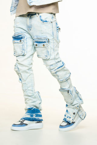 PHEELINGS JOURNEY TO GREATNESS FLARE STACK DENIM (LIGHT BLUE)