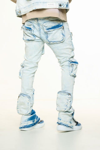 PHEELINGS JOURNEY TO GREATNESS FLARE STACK DENIM (LIGHT BLUE)