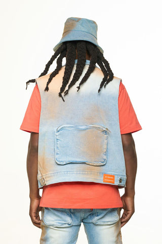 PHEELINGS PROTECT YOUR ENERGY CARGO VEST (ORANGE OVER-DYE)