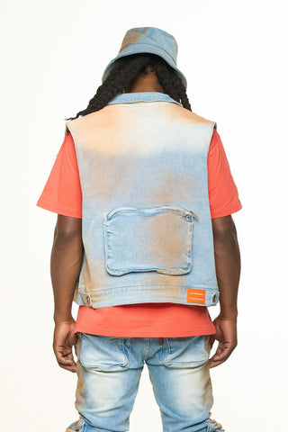 PHEELINGS PROTECT YOUR ENERGY CARGO VEST (ORANGE OVER-DYE)