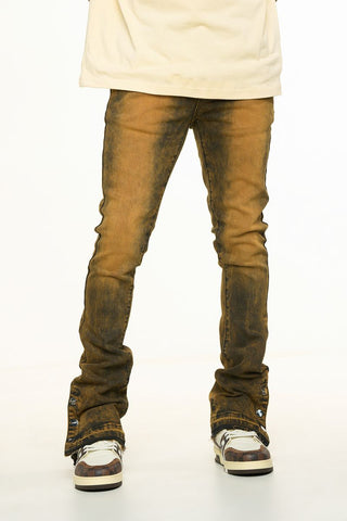 PHEELINGS EMOTIONALLY DRIVEN FLARE STACK DENIM (BROWN VINTAGE WASH)