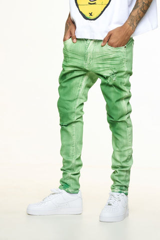 PHEELINGS WASHED AWAY SKINNY DENIM (KELLY GREEN OVERDYE)