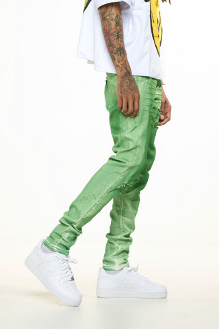 PHEELINGS WASHED AWAY SKINNY DENIM (KELLY GREEN OVERDYE)