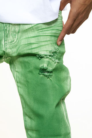 PHEELINGS WASHED AWAY SKINNY DENIM (KELLY GREEN OVERDYE)