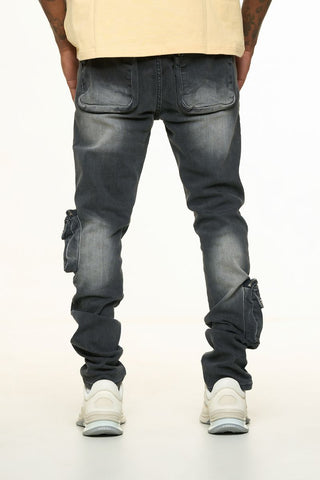 PHEELINGS LUCID DREAMS CARGO SKINNY DENIM (FADED BLACK)