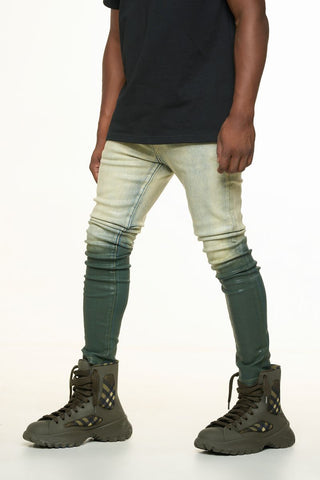 PHEELINGS INNER PEACE SKINNY DENIM (FOREST GREEN GRAIDENT WAX)