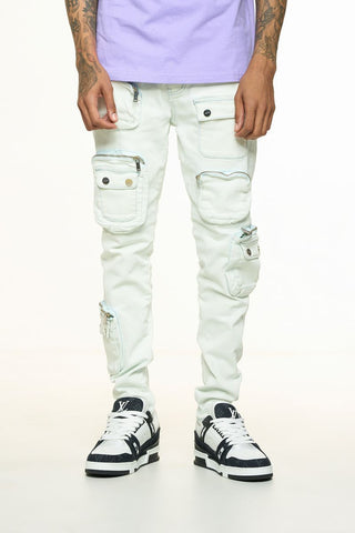 PHEELINGS LUCID DREAMS CARGO SKINNY DENIM (FADED LIGHT BLUE)