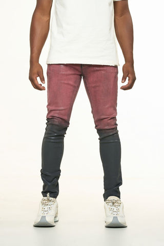 PHEELINGS INNER PEACE SKINNY DENIM (MAROON GRAIDENT WAX)