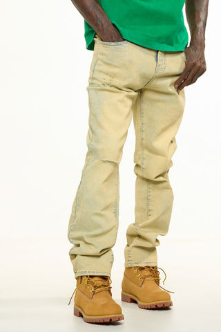 PHEELINGS HORIZON STRAIGHT FIT DENIM (GREY /SAND WASH)