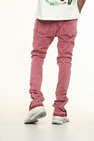 PHEELINGS EMOTIONALLY DRIVEN FLARE STACK DENIM (DUSTY ROSE)