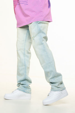 PHEELINGS HORIZON STRAIGHT FIT DENIM (LIGHT BLUE SAND WASH)