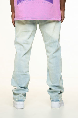 PHEELINGS HORIZON STRAIGHT FIT DENIM (LIGHT BLUE SAND WASH)