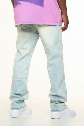 PHEELINGS HORIZON STRAIGHT FIT DENIM (LIGHT BLUE SAND WASH)