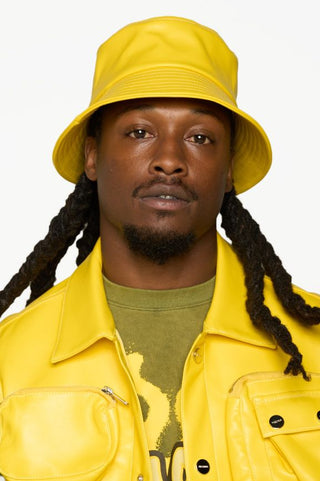 PHEELINGS FLOAT ON CARGO LEATHER BUCKET HAT (CANARY YELLOW)