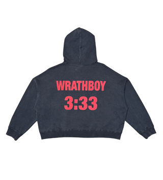 Wrathboy WB 3:33 CROP HOODIE (BLACK)