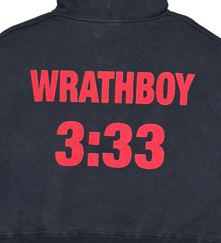 Wrathboy WB 3:33 CROP HOODIE (BLACK)