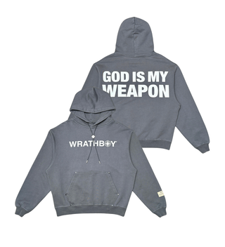 Wrathboy WB CROP GOD IS MY WEAPON (CHARCOAL)