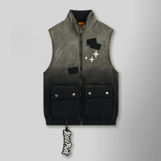 Hyde Park Pivotal Distressed Puffer Vest (Night Fall)