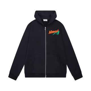 ALMOST SOMEDAY PLEASURE ZIPUP HOODIE (Black)