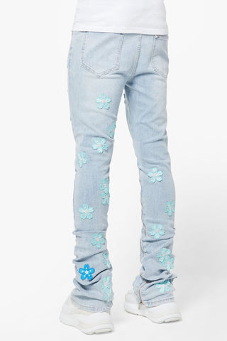 GUAPI Aqua Blue Blossom Denim (Aqua Blue)