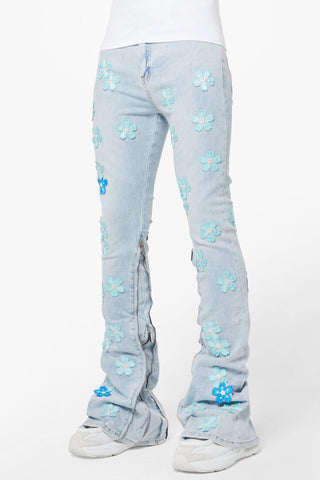 GUAPI Aqua Blue Blossom Denim (Aqua Blue)