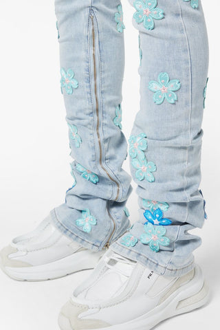 GUAPI Aqua Blue Blossom Denim (Aqua Blue)