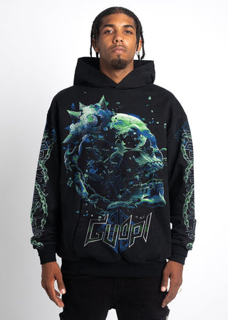 GUAPI Skull Cracker Hoodie (Black)