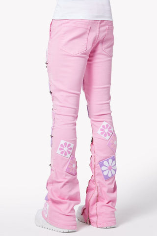 GUAPI French Rose Flowers Denim (Pink)