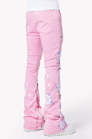 GUAPI French Rose Flowers Denim (Pink)