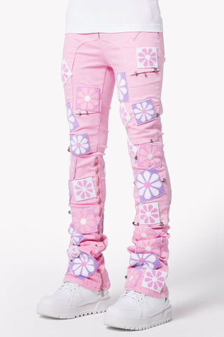 GUAPI French Rose Flowers Denim (Pink)