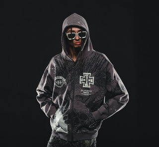 Gunzinii Skull Hoodie (GREY)