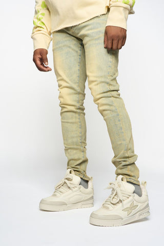 PHEELINGS SURVIVED SKINNY DENIM (MEDIUM BLUE/GREEN)