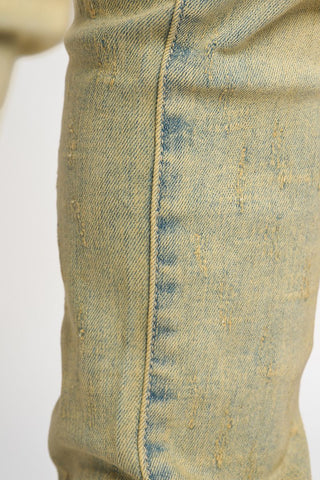 PHEELINGS SURVIVED SKINNY DENIM (MEDIUM BLUE/GREEN)