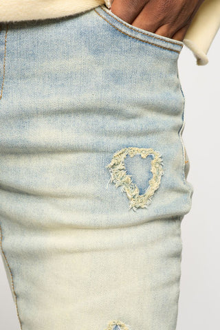 PHEELINGS DIAMOND TEARS SKINNY DENIM (Light Blue)