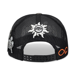 GODSPEED FOREVER PREMIUM LEATHER TRUCKER HAT (Black)