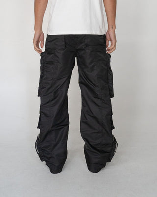 EPTM BAGGY MOON ZIP CARGO PANTS (BLACK)