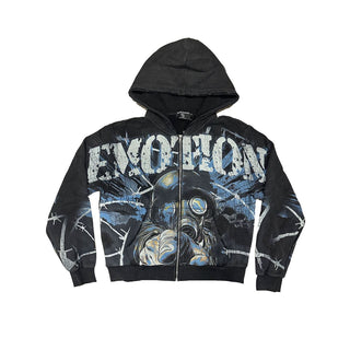 MIXED EMOTIONS Acid Wash Radioactive Hoodie (Acid Wash)